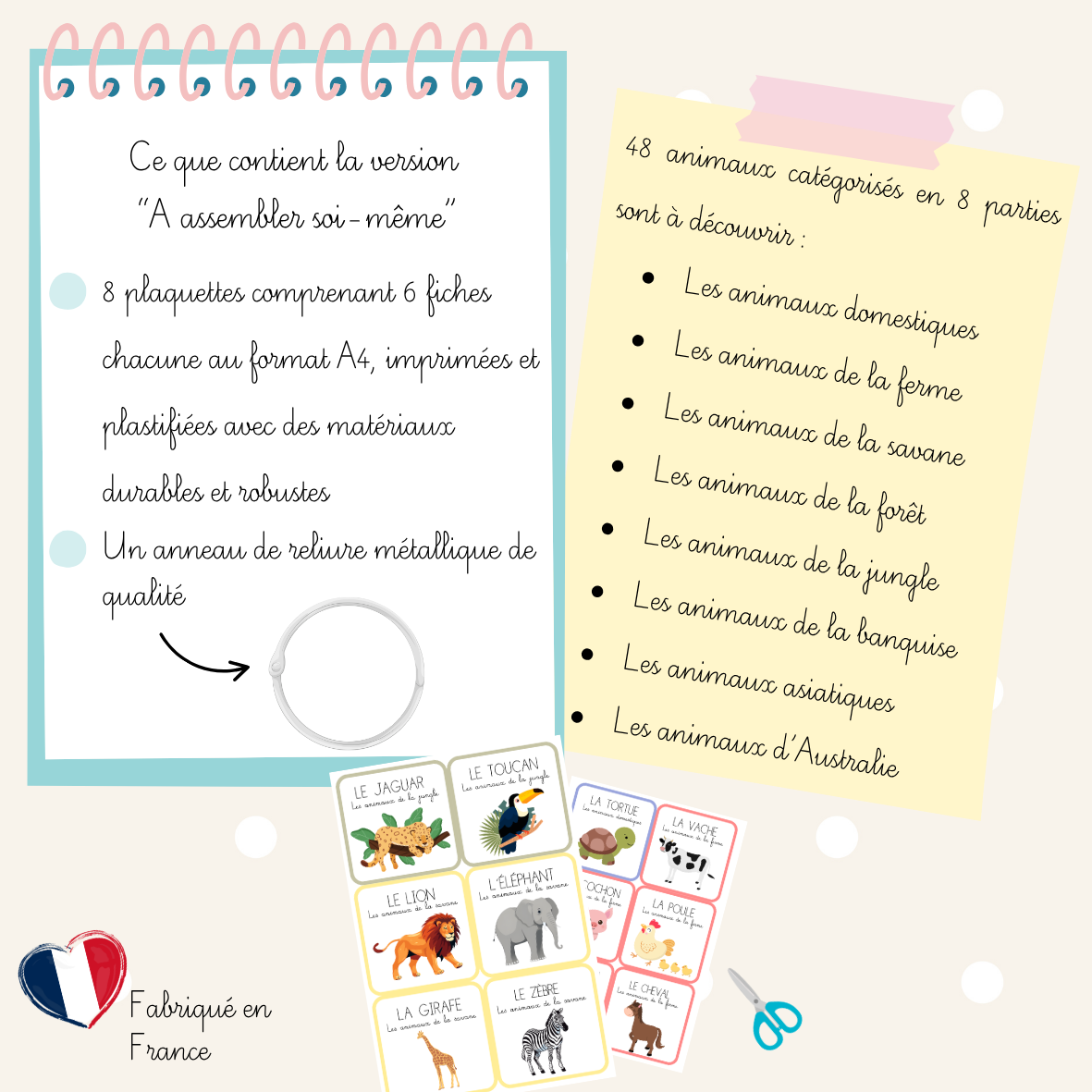 Imagier - Les animaux (version illustrée)