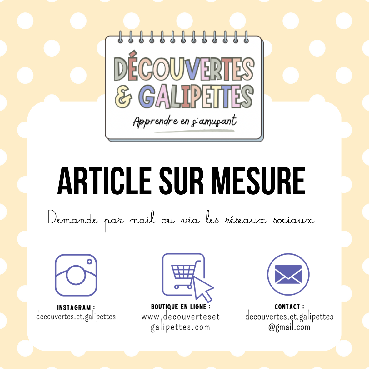 Support pédagogique 100 % sur mesure