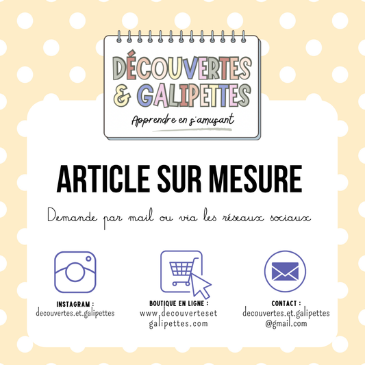 Support pédagogique 100 % sur mesure