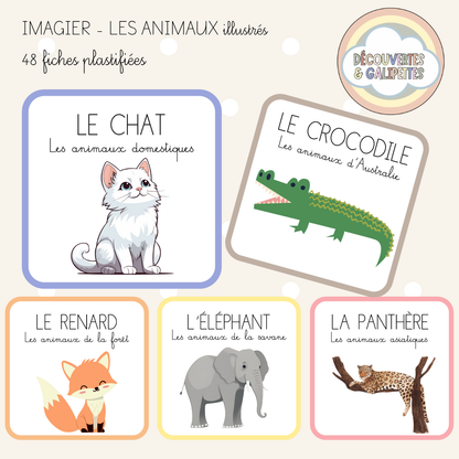 Imagier - Les animaux (version illustrée)