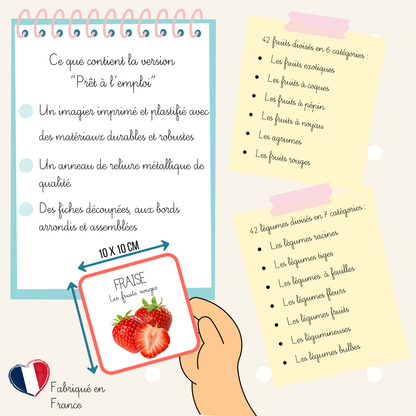 Lot de 2 imagiers - Les fruits et légumes