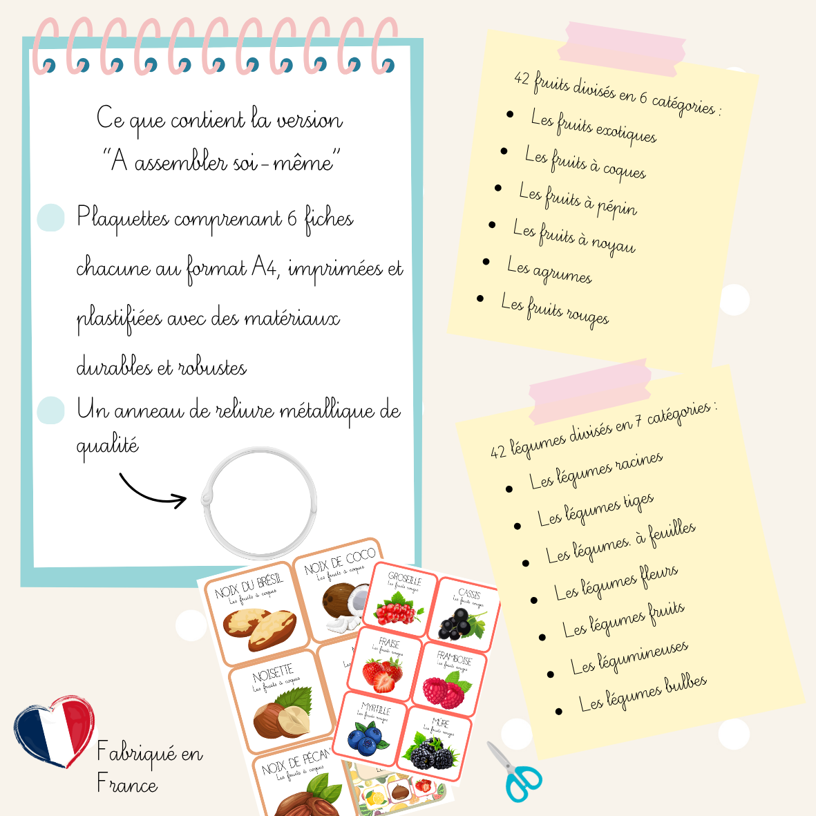 Lot de 2 imagiers - Les fruits et légumes