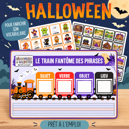 Le Train fantôme de phrases – support éducatif pour enfant, Découvertes & Galipettes