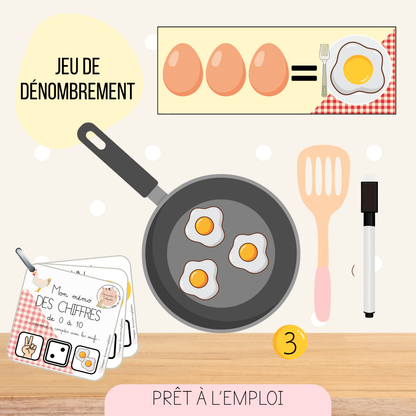Jeu de dénombrement - Oeufs