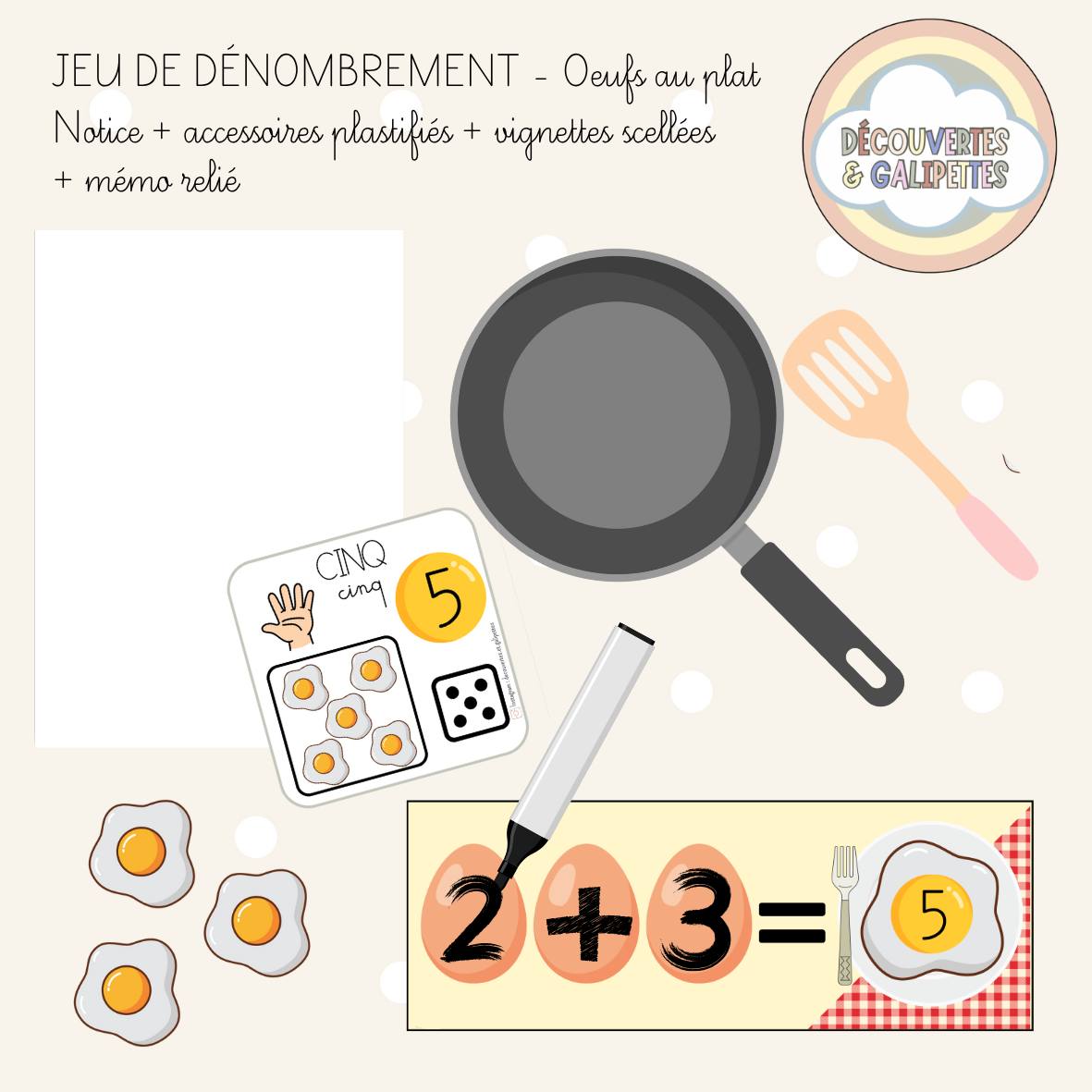 Jeu de dénombrement - Oeufs