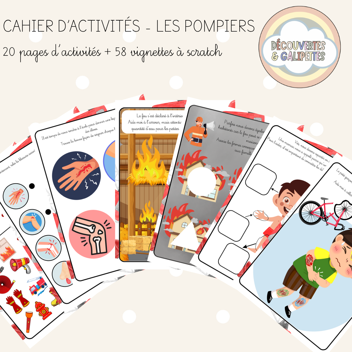 Cahier d'activités - Les pompiers dès 2ans