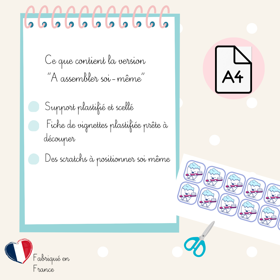 Tableau de brossage de dents