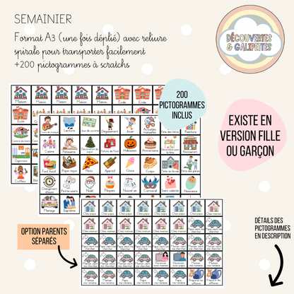 Semainier - Planning enfants