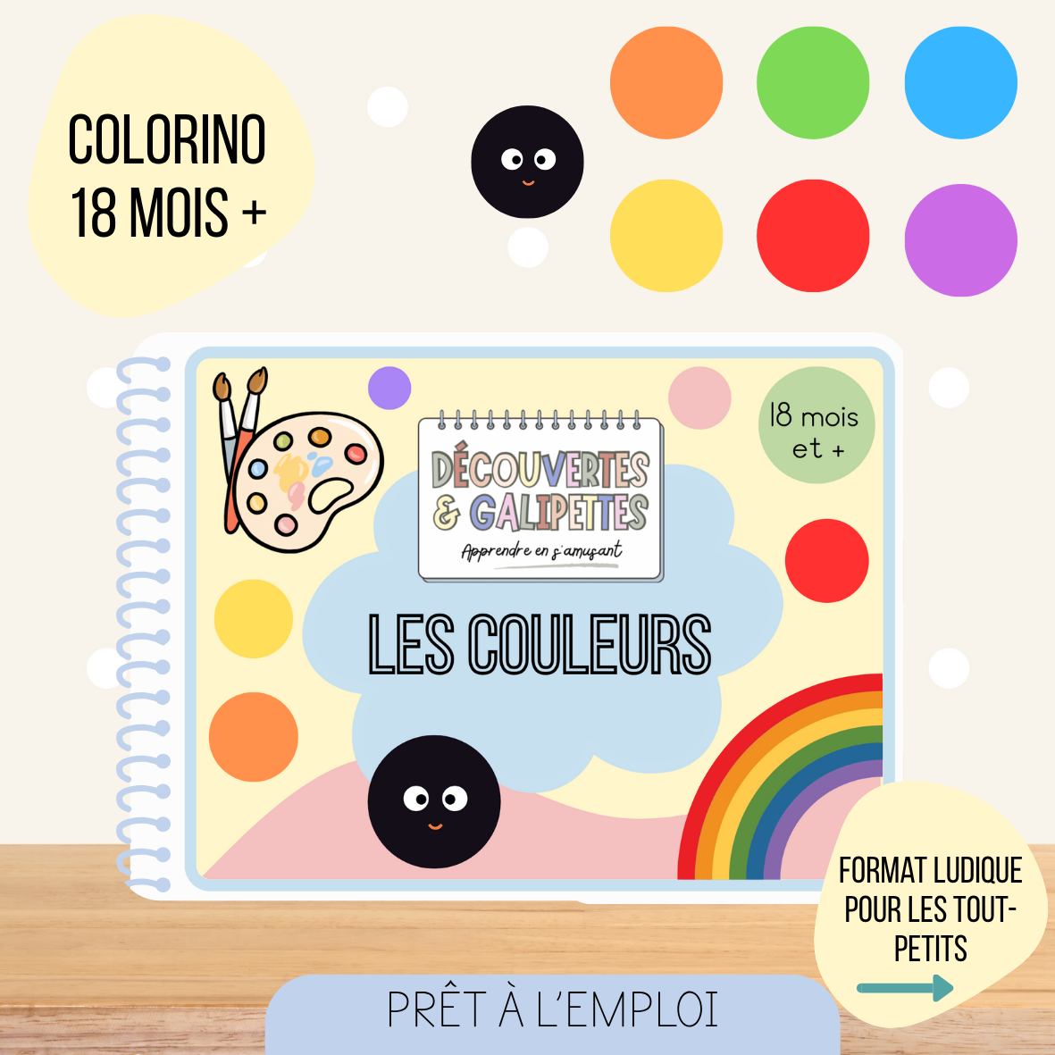 Livret d'apprentissage - Les couleurs (18 mois)