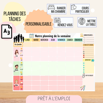 Planning des tâches