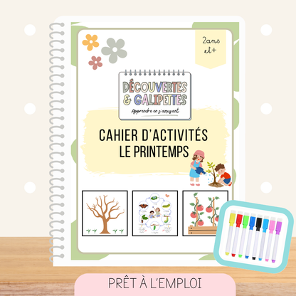 Cahier d'activités - Le printemps - Dès 2 ans