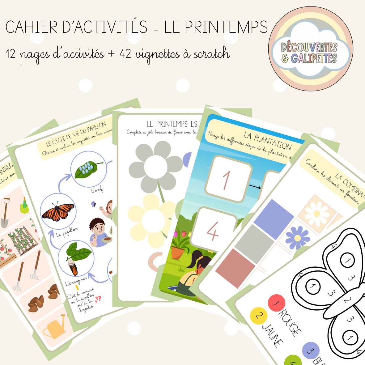 Cahier d'activités - Le printemps - Dès 2 ans