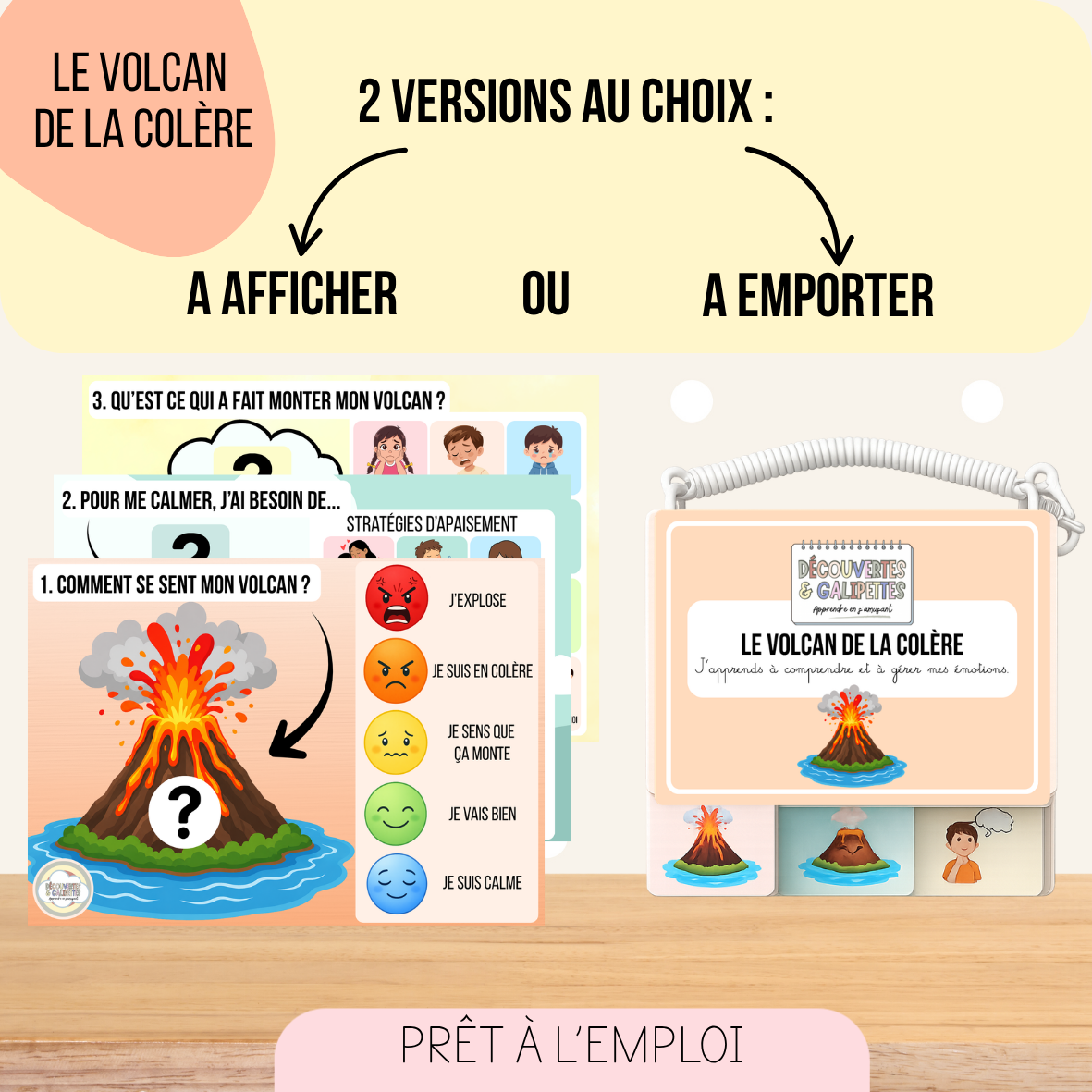🌋 Le Volcan de la Colère – Support de gestion des émotions pour enfant