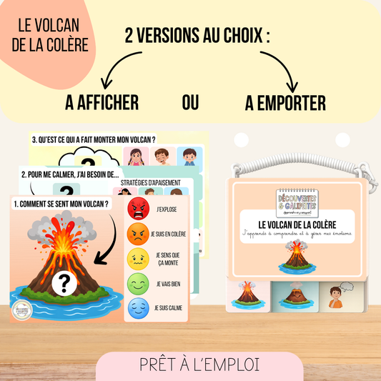🌋 Le Volcan de la Colère – Support de gestion des émotions pour enfant