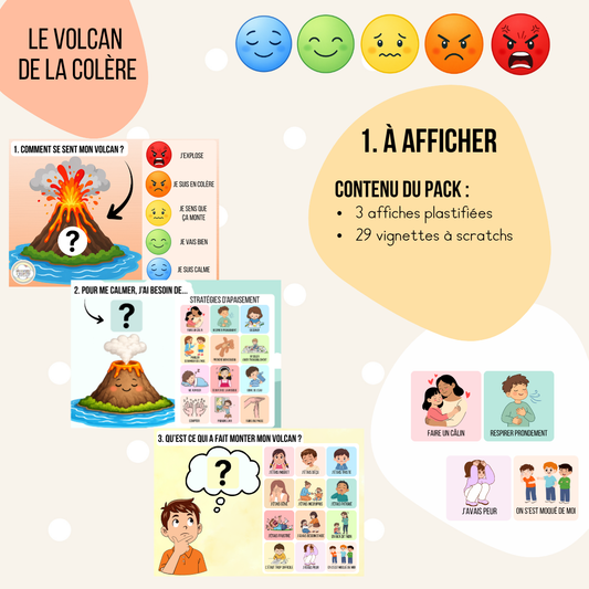 🌋 Le Volcan de la Colère – Support de gestion des émotions pour enfant