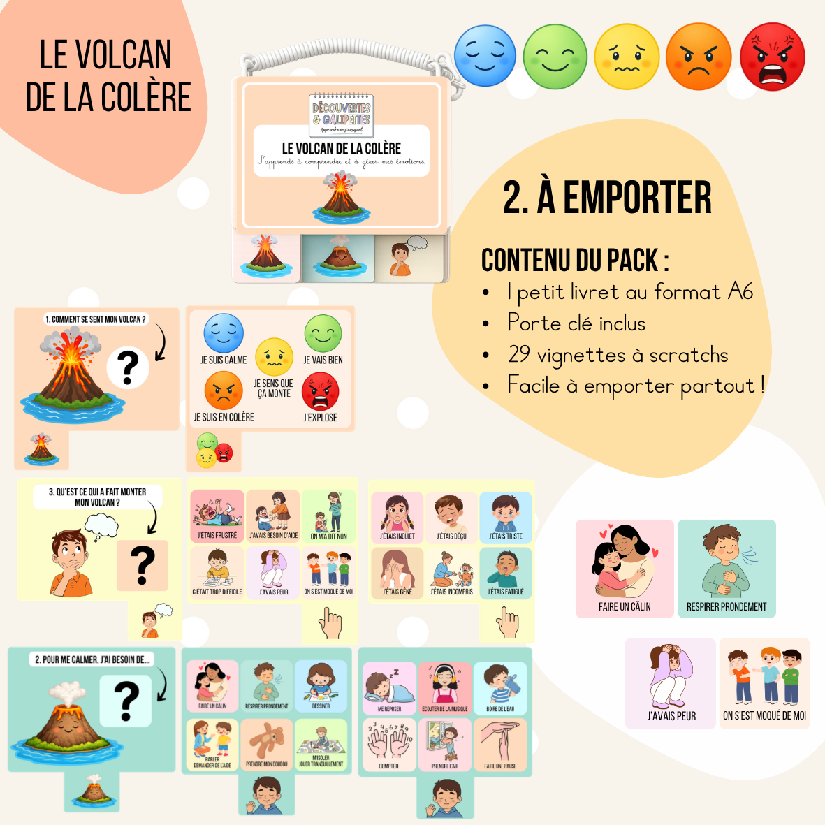 🌋 Le Volcan de la Colère – Support de gestion des émotions pour enfant