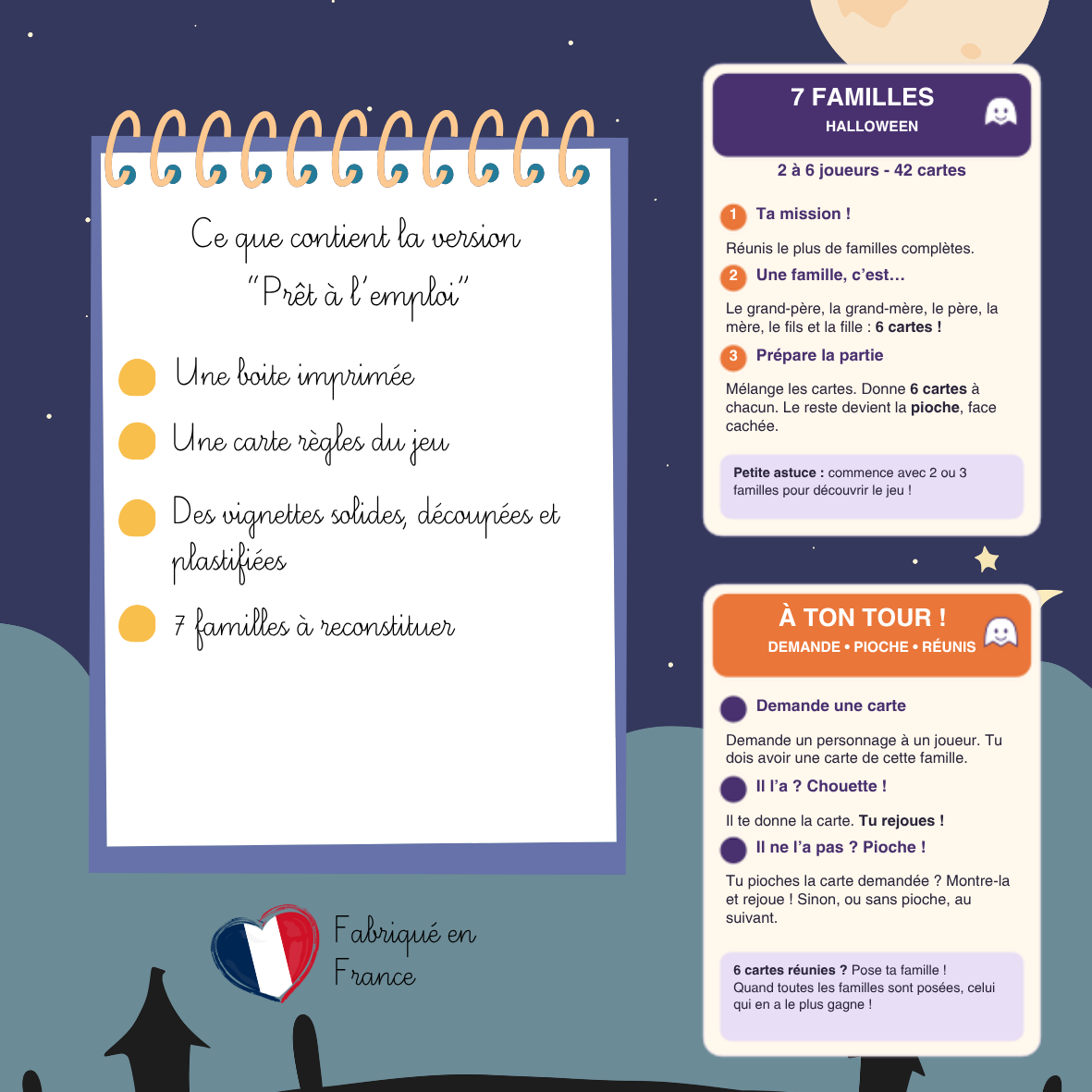 Jeu de 7 familles Halloween – aperçu du produit, vue 3