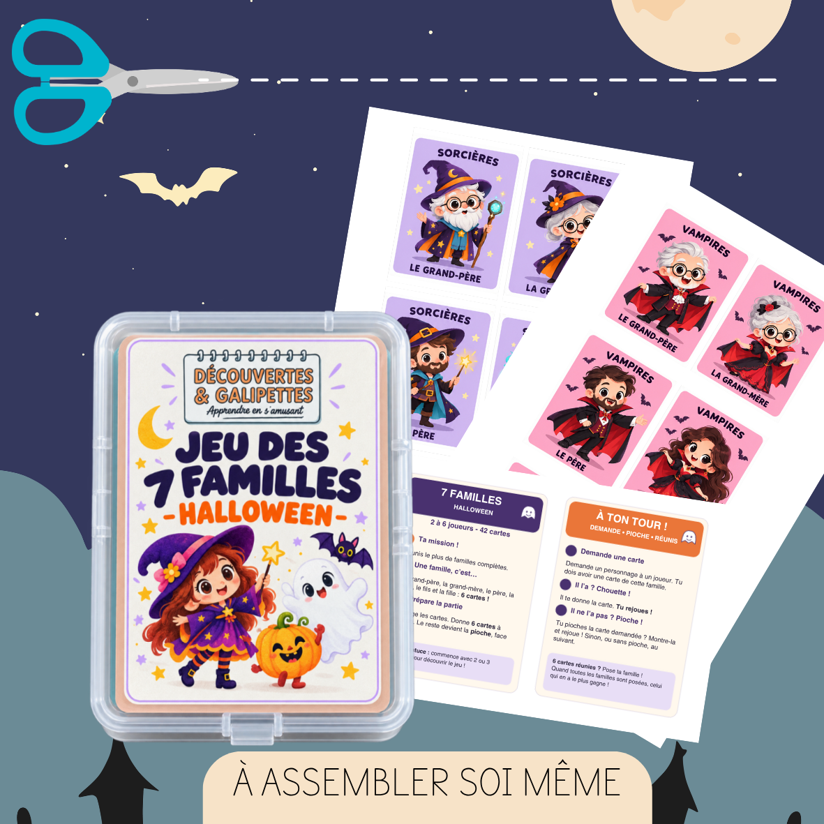 Jeu de 7 familles Halloween – aperçu du produit, vue 4