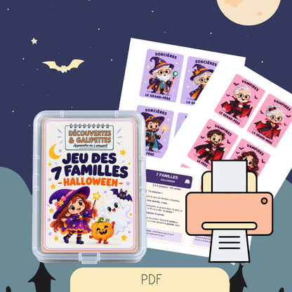 Jeu de 7 familles Halloween – aperçu du produit, vue 6