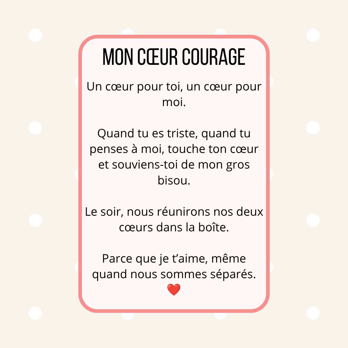Mon coeur courage