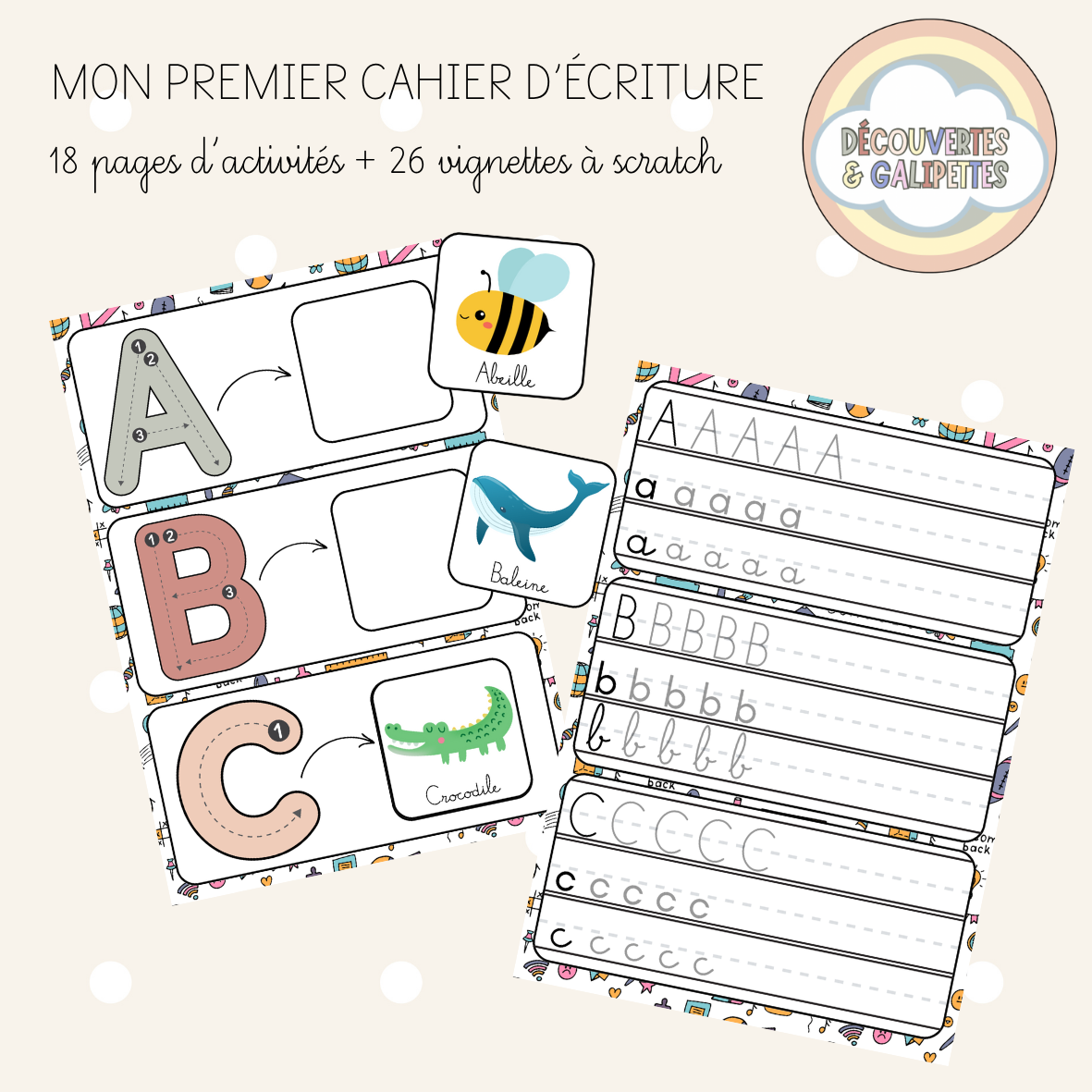 Mon premier cahier d'écriture - dès 3ans