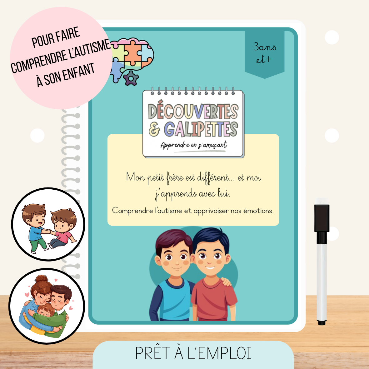 Livret Comprendre l'autisme – support éducatif pour enfant, Découvertes & Galipettes
