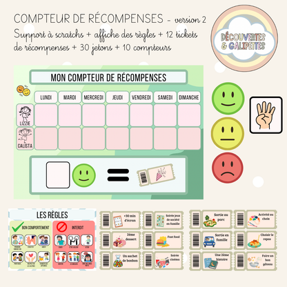 Compteur de récompenses - Plusieurs enfants