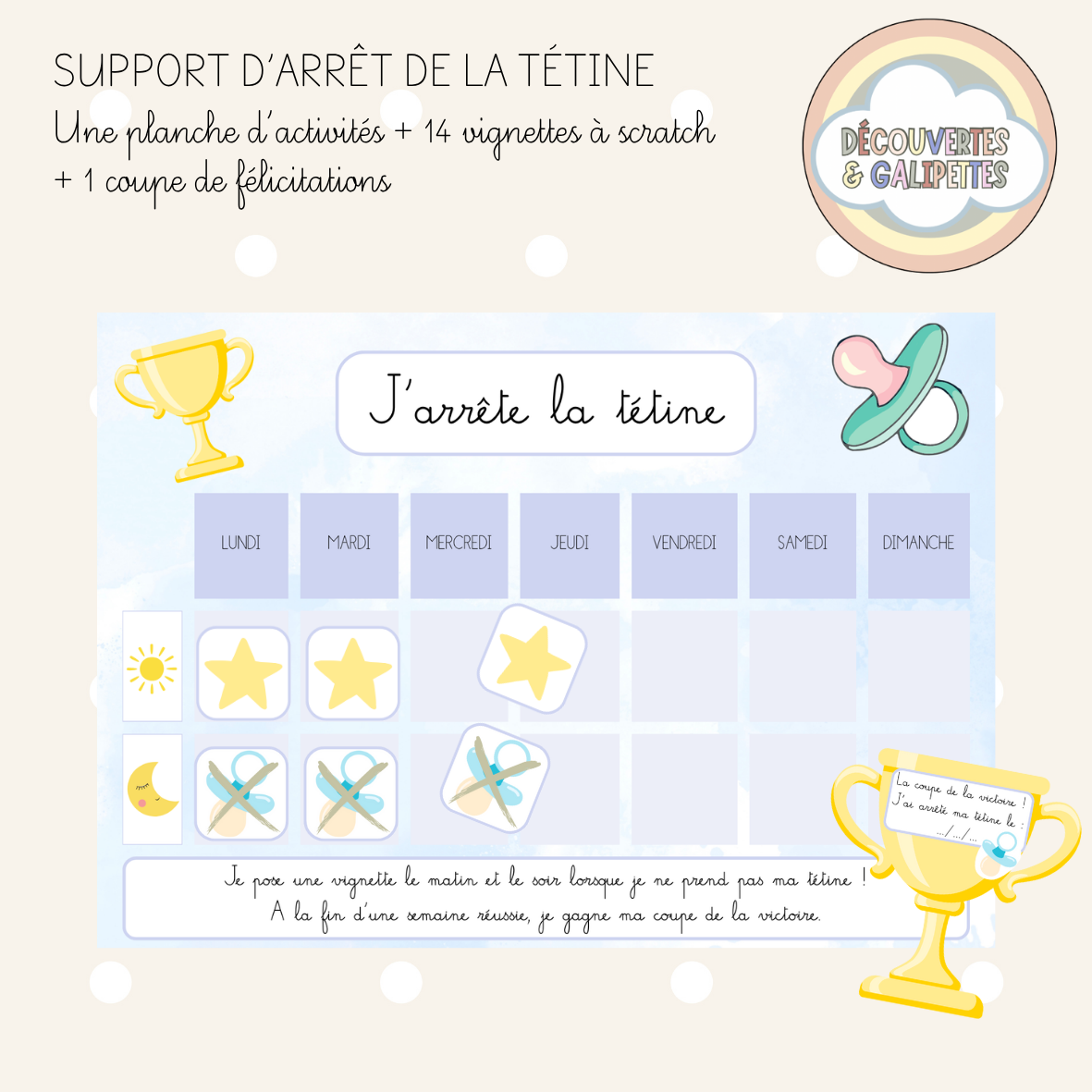 Support d’arrêt de la tétine