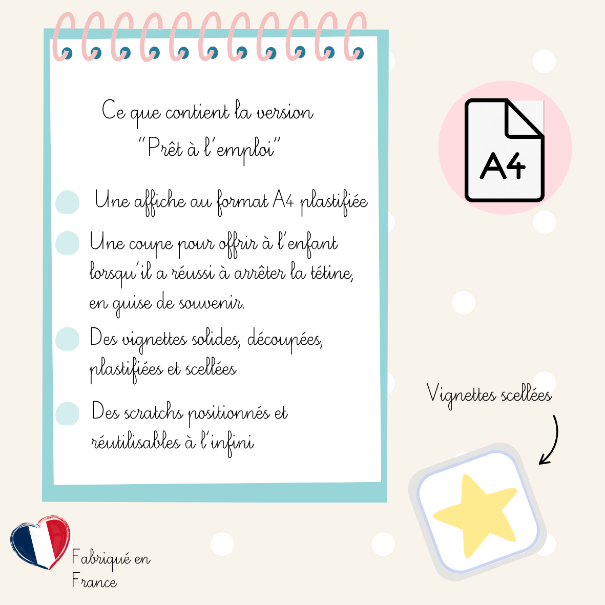 Support d’arrêt de la tétine